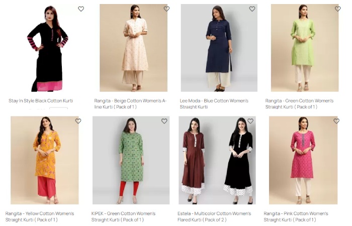 Cotton Stitched Kurtis