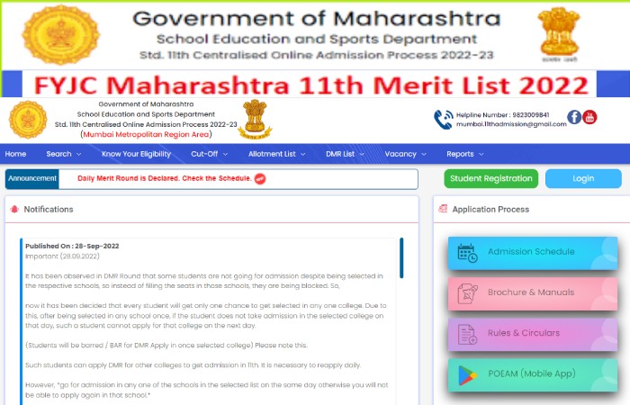 What is the Maharashtra FYJC 2022_